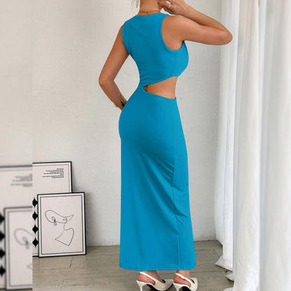 Women Maxi Dress | Sleeveless Cutout Bodycon Slit Dress | noémi