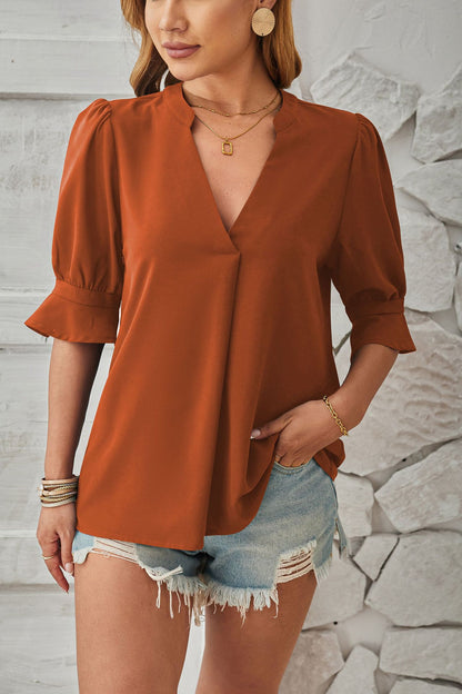 Womens V Neck Casual Top | noémi