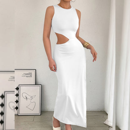 Women Maxi Dress | Sleeveless Cutout Bodycon Slit Dress | noémi