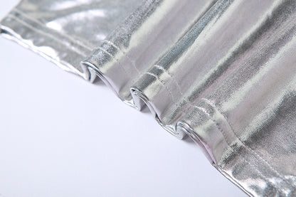 Womens Metallic Tube Top Sheath Dress | Backless Slim Fit Mini | noémi