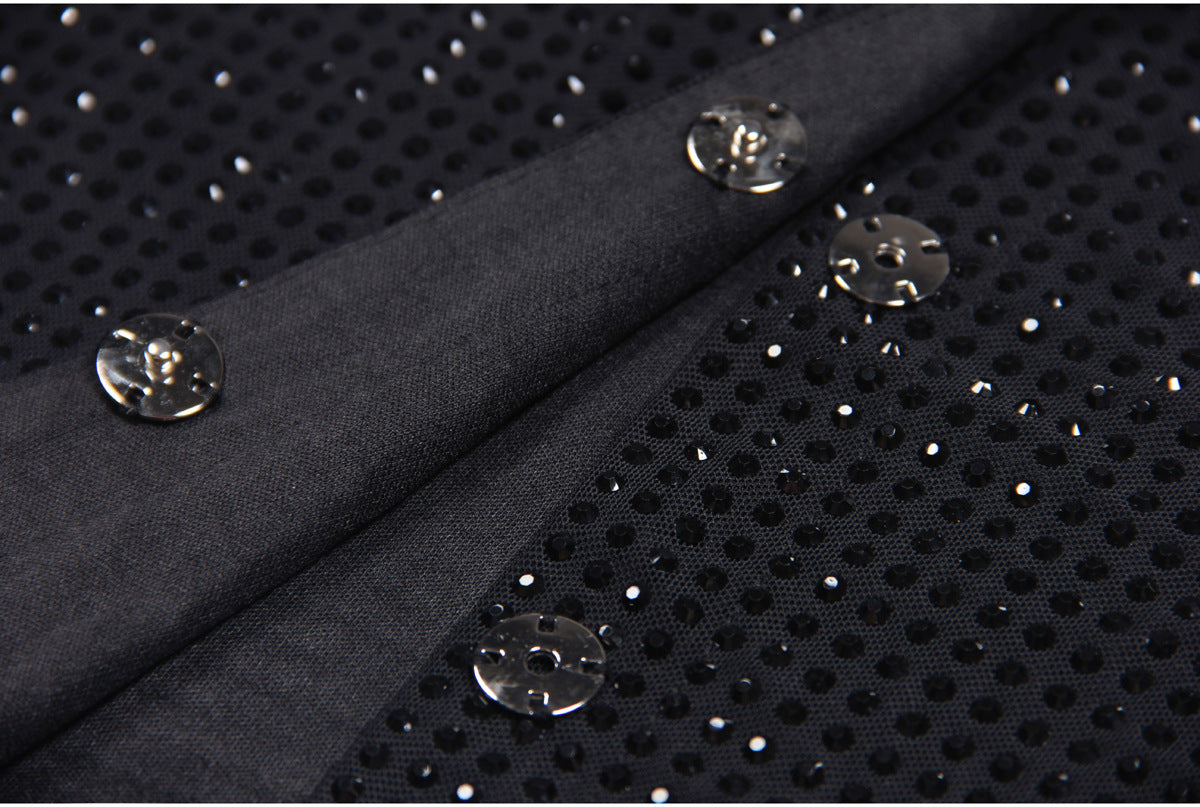 Mesh Rhinestone Shirt | High End Socialite | noémi