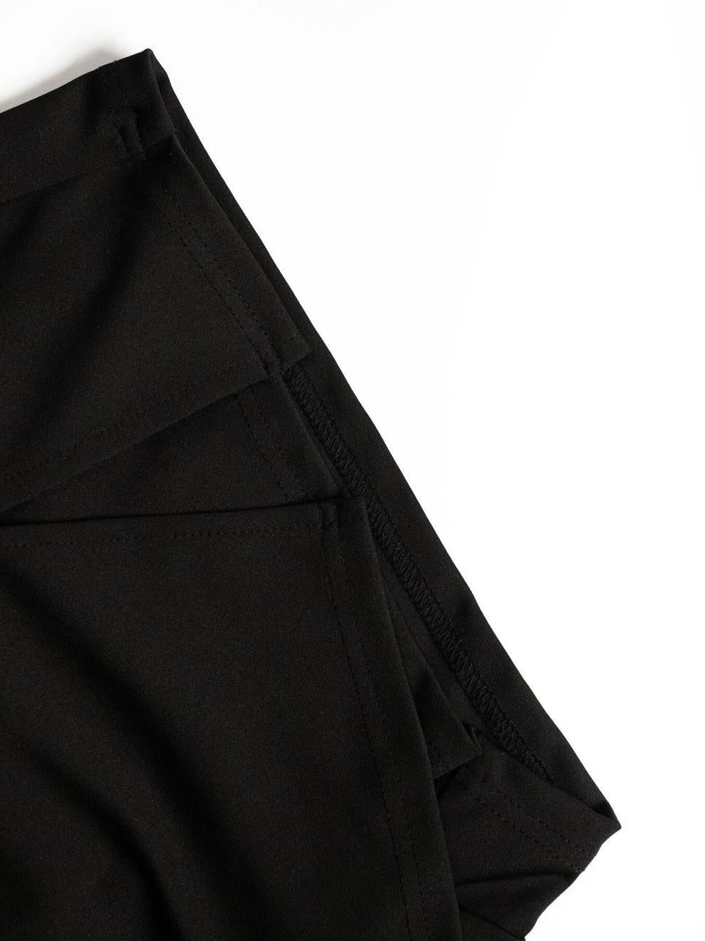 Women's Black High Waisted Skort | Chic Mini Skirt Shorts with Front Slit & Hidden Zipper | noémi