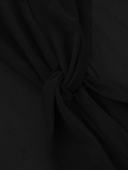 Backless Pleated Tube Maxi Dress With Sheath Fit | noémi