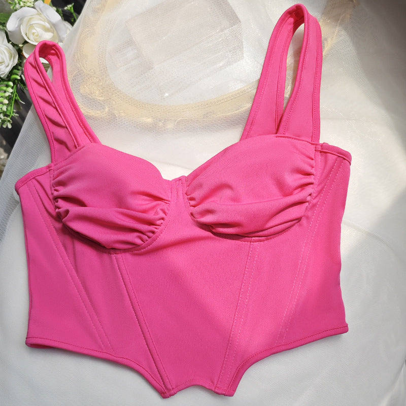 Structured Boning Corset Sling Vest with Slim Fit and Open Back Detail | noémi