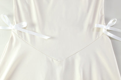 Womens Tube Top A Line Dress with Backless Design Waist Trimming | noémi