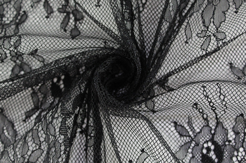 Womens Lace VNeck Bodycon Dress | Sheer Slim Fit Midi with Long Sleeves | noémi