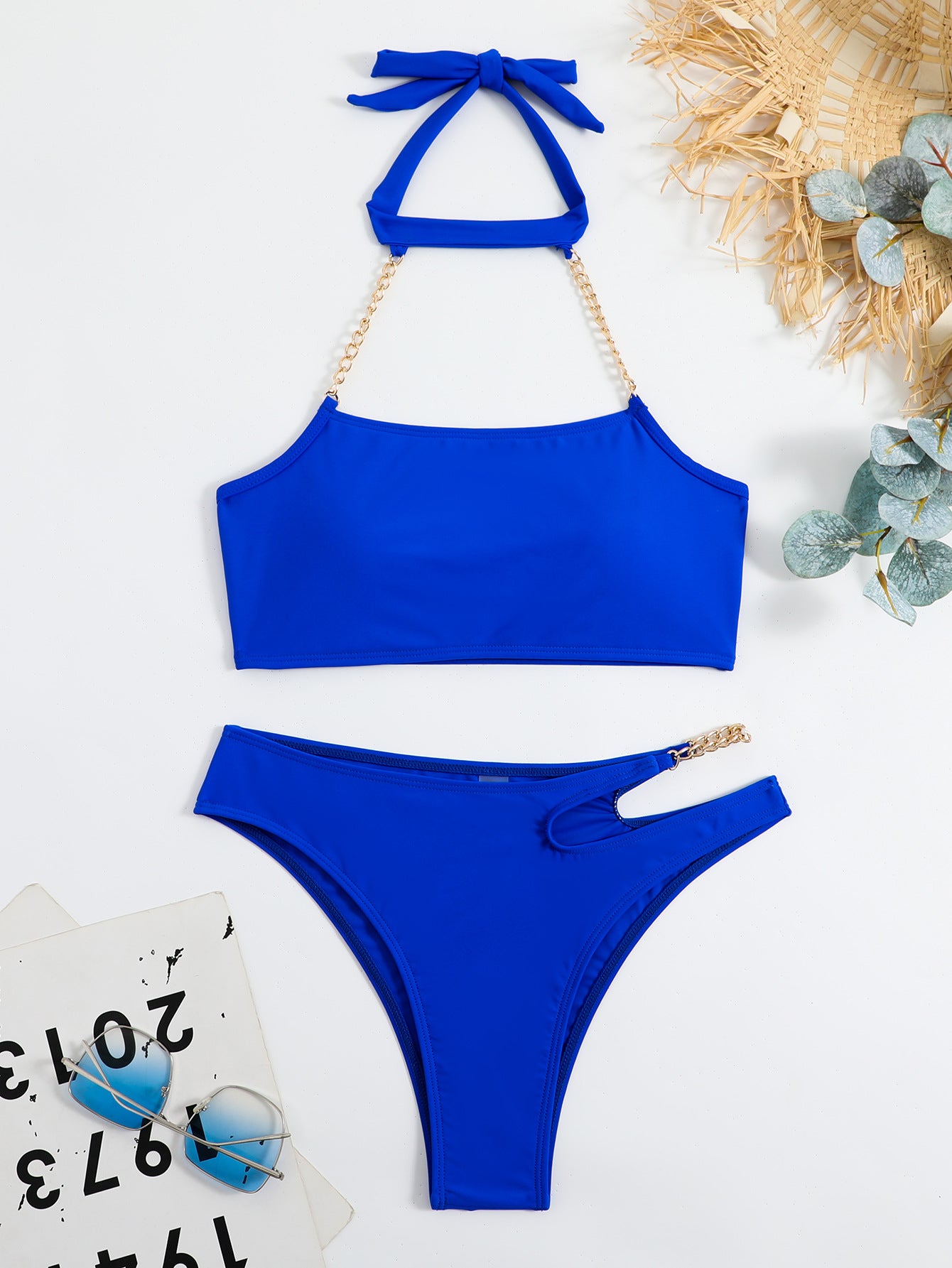 Solid Color Split Design Bikini Swimsuit for Women | noémi