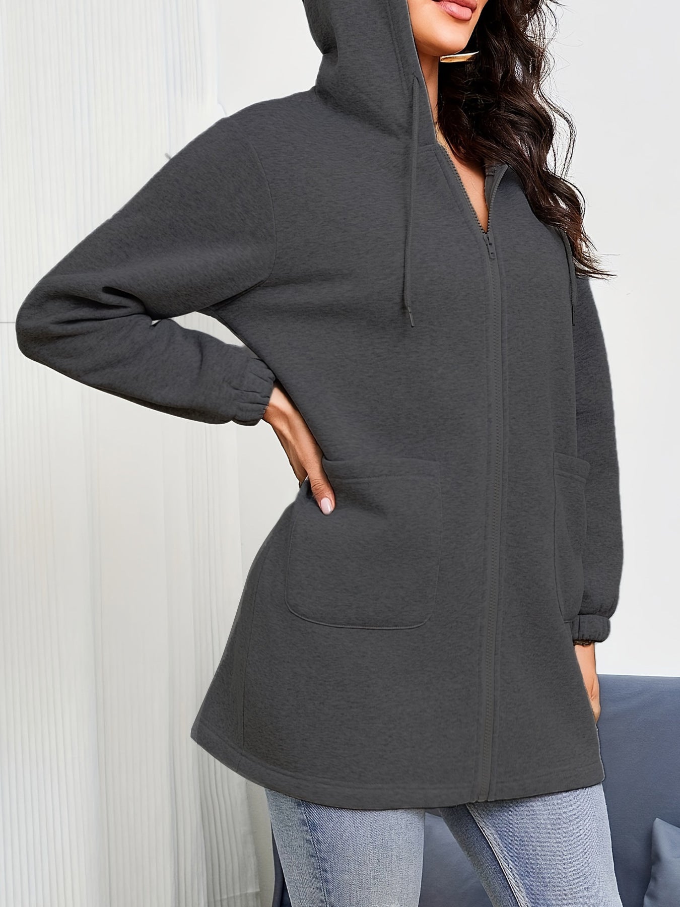 Half Zip Hoodie | Oversized Fleece Sweatshirt for Women | Casual Layer with Pockets Hood | noémi