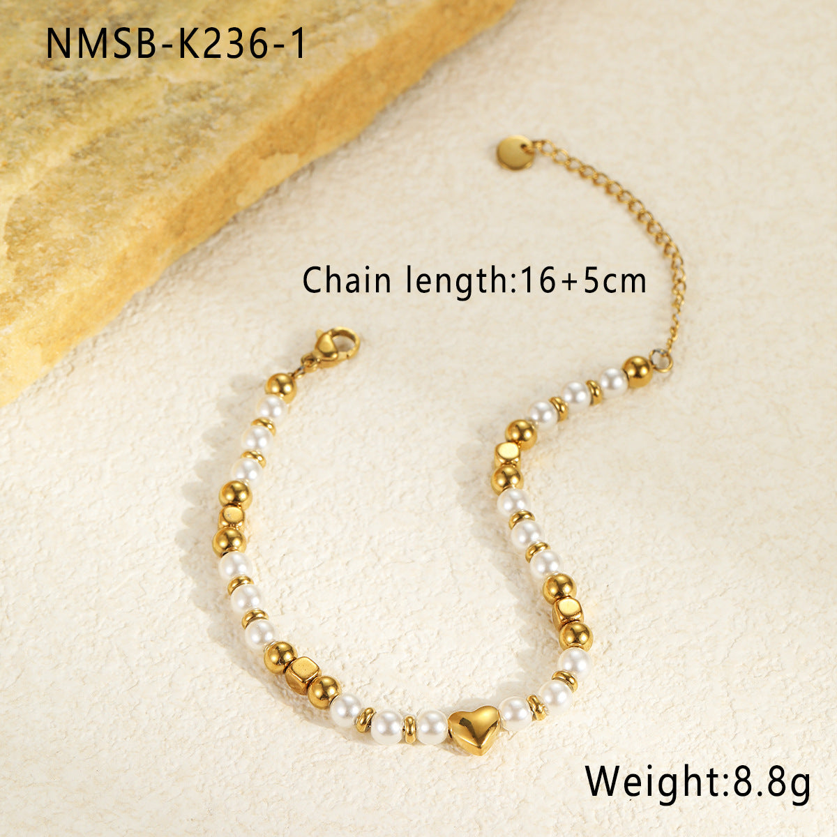 Baroque Pearl Bracelet & Earrings Set | Stainless Steel Jewelry | noémi