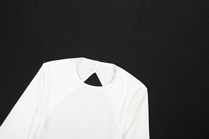 Backless Maxi Dress | Fall Long Sleeve Slim Fit Bodycon with Open Back | noémi