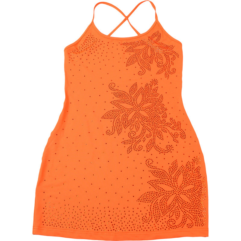 Womens U Collar Backless Spaghetti Strap Slim Fit Dress | noémi