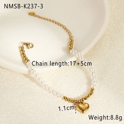 Baroque Pearl Bracelet & Earrings Set | Stainless Steel Jewelry | noémi