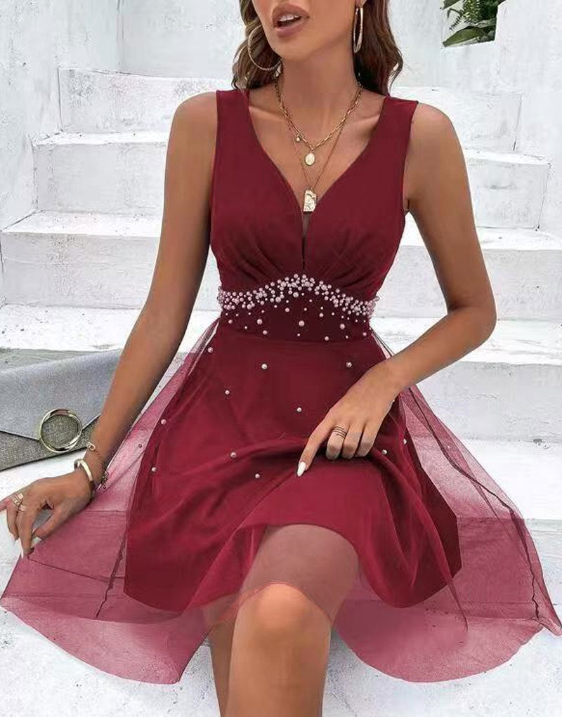 French Style | Sleeveless | Braces Strap | Slim Fit | Mini Dress | noémi