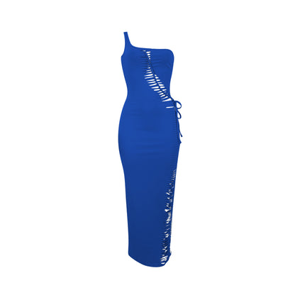 Womens Cutout Solid Color Dress with Modern Silhouette | noémi