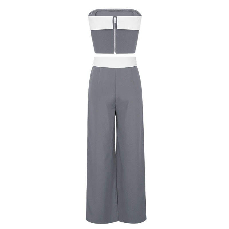 Bold Vest Wide Leg Work Pant Two Piece Suit | noémi