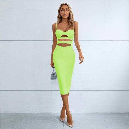 Slim Fit One Step Bandage Dress with Structured Silhouette | noémi