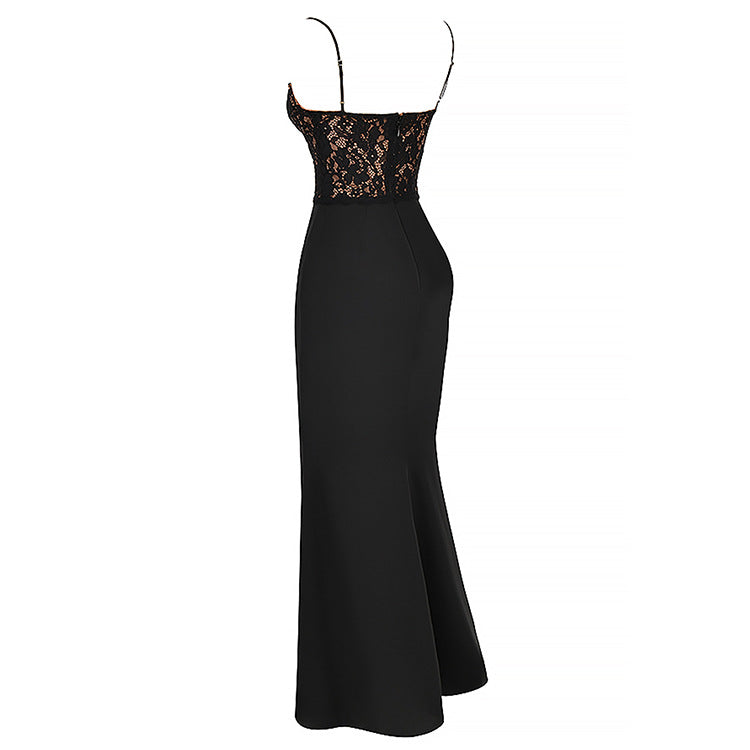 Womens Lace High Waist Fishtail Dress | noémi