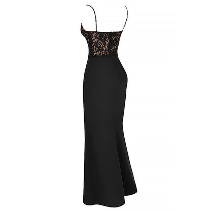 Womens Lace High Waist Fishtail Dress | noémi