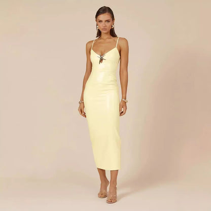 Womens Gradient Bodycon Midi Dress | Spaghetti Straps | noémi