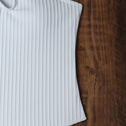 Solid Color One Piece Swimsuit with Floral Print Fabric | noémi