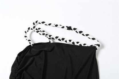 Two Piece Skirt Set | Ruffle Trim Camisole High Slit Maxi Skirt | noémi