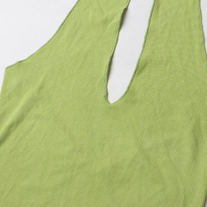 High Waist Slim Fit Cross Halterneck Backless Dress For Women | noémi