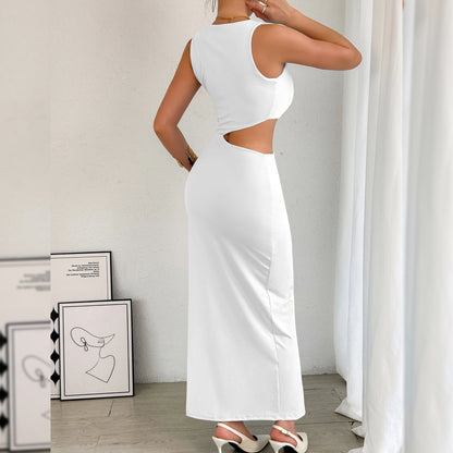Women Maxi Dress | Sleeveless Cutout Bodycon Slit Dress | noémi