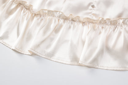 Womens Satin Halter Dress with Deep V Backless Design Slim Fit | noémi