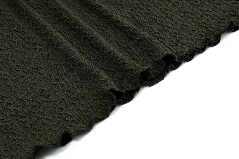 Backless Halter Mini Dress | Olive Green | Slim Fit, High Waist | noémi