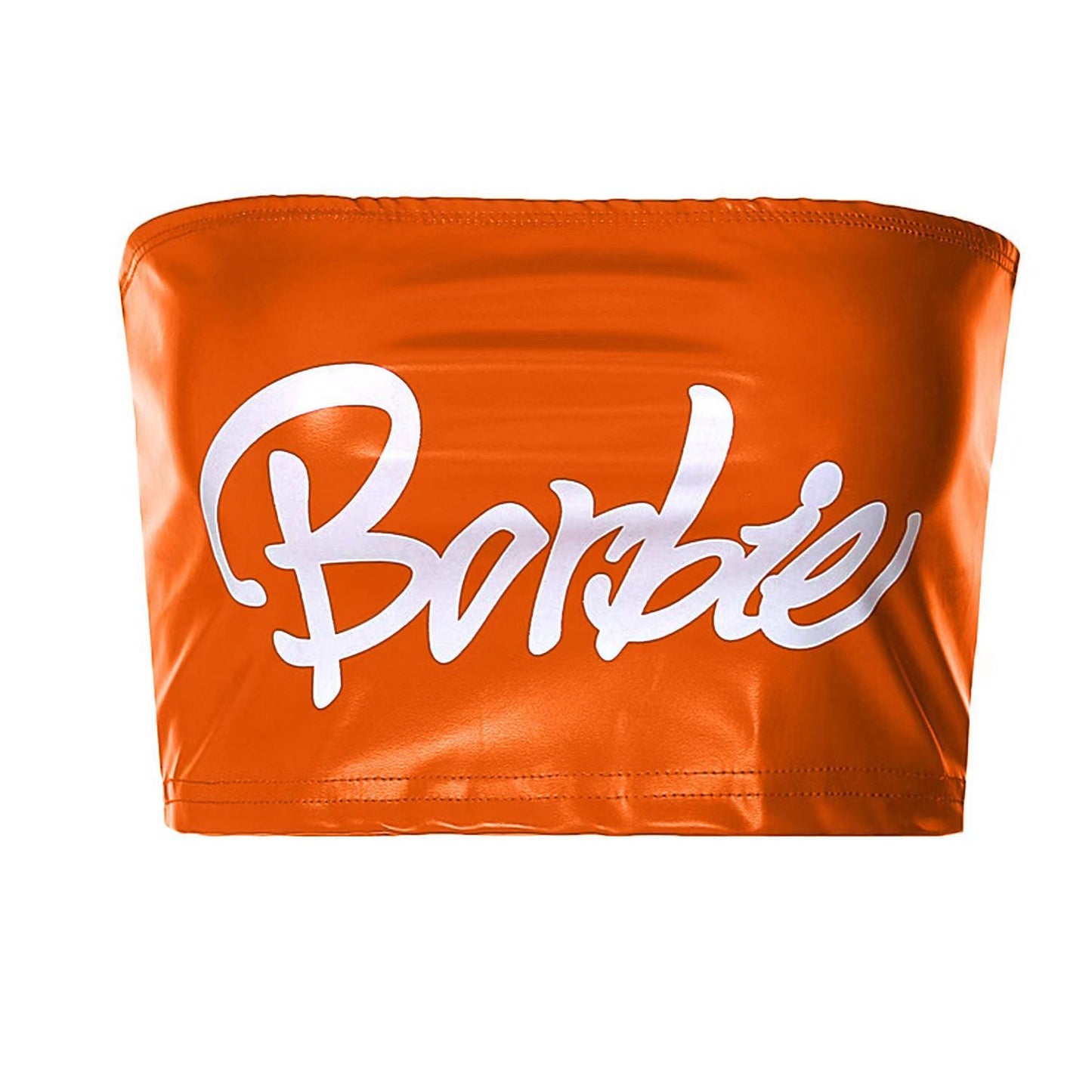 Womens Printed Faux Leather Bandeau Top | Off Shoulder Strapless Vest | noémi