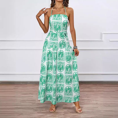 Womens Floral Halter Neck Dress | noémi