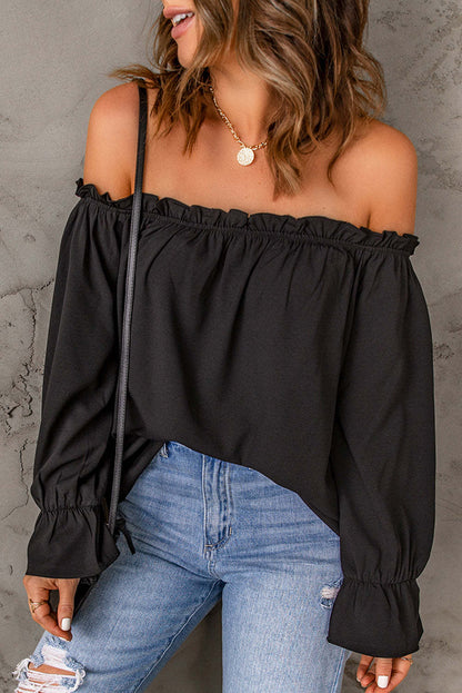 Womens Chiffon Shirt | Off Shoulder Pullover | noémi