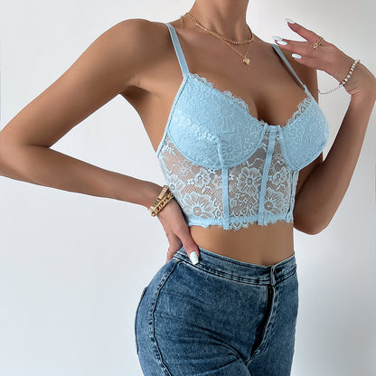 Lace Bralette Top | Eyelash Lace Crop Camisole | noémi