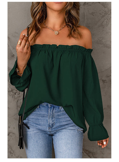 Womens Chiffon Shirt | Off Shoulder Pullover | noémi