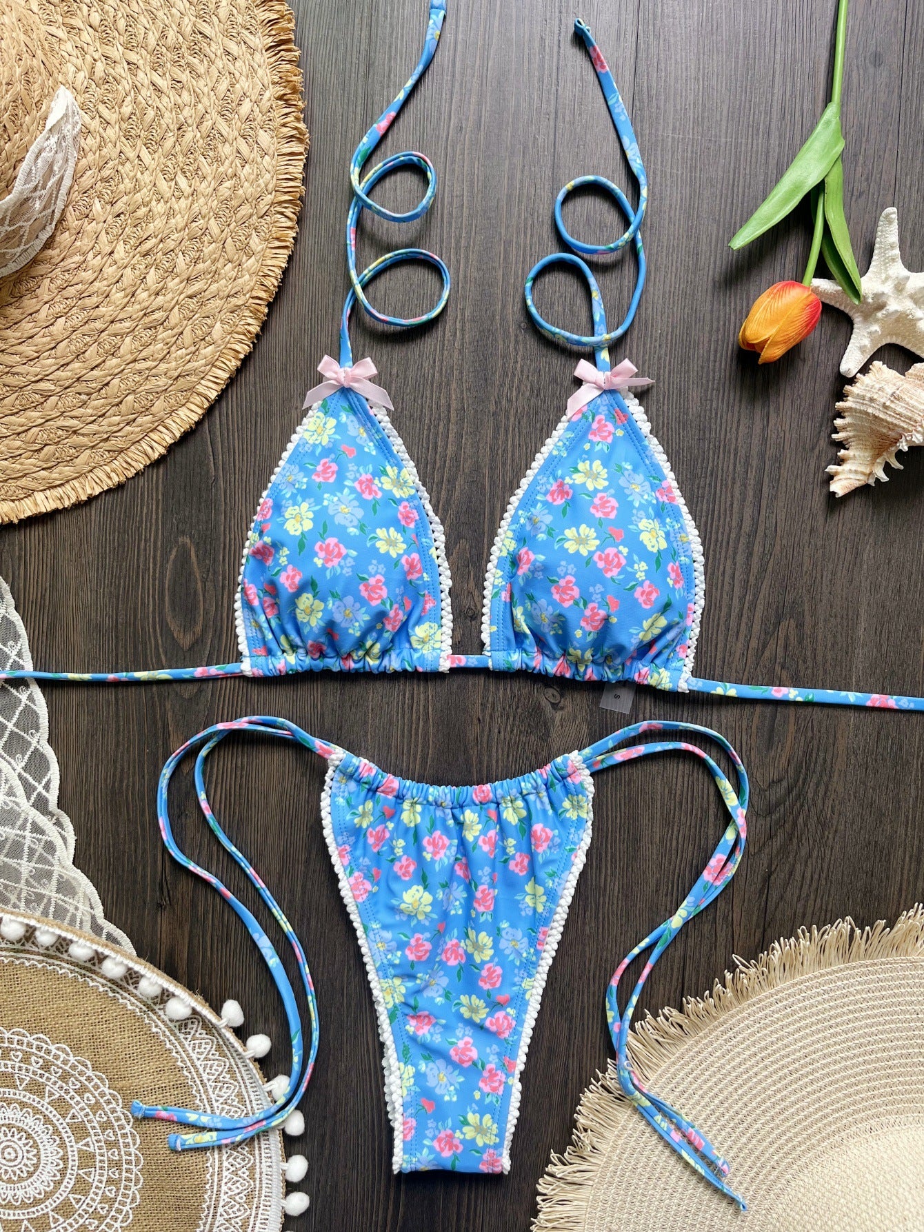 Small Floral Print Split Bikini Swimsuit for Women | noémi