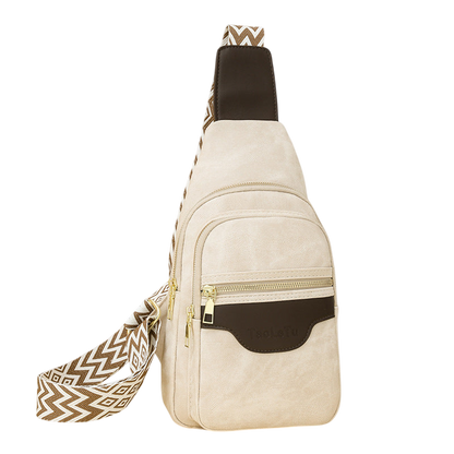 Soft Brown Leather Chest Bag – Retro Crossbody Purse | noémi