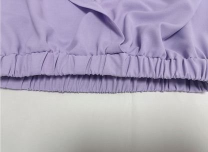 Polo Collar V Neck Batwing Top & Wide Leg Trousers Set | noémi