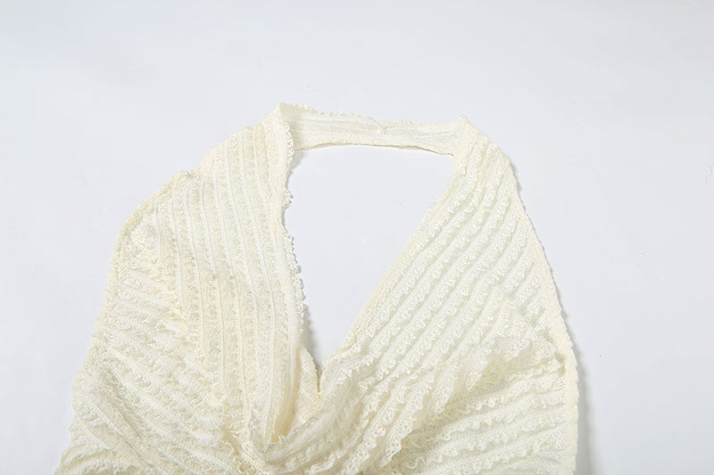 Womens Halter Backless High Waist Slit Dress | noémi