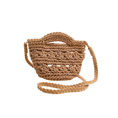 Colorful Crossbody Cotton Thread Coffee with Lining
