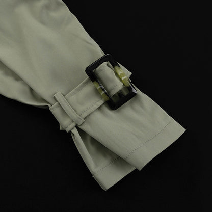 Womens Cropped Trench Coat Set | Chic Button Up Jacket & Mini Skirt Co ord | noémi