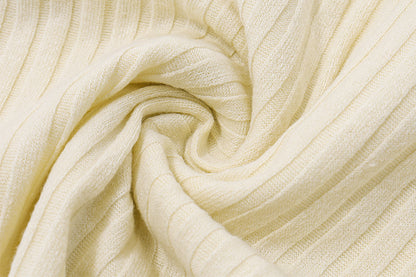 Ribbed Crossover Knit Top | Long Sleeve Fitted Crop Sweater | noémi