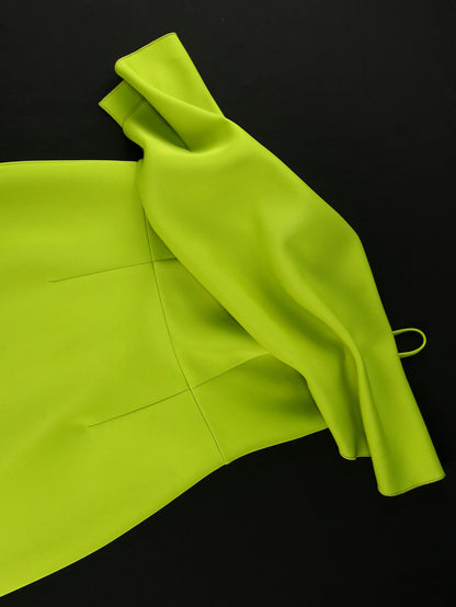 Solid Color Sling Dress with Layered Skirt | High Waist Slim Fit | noémi