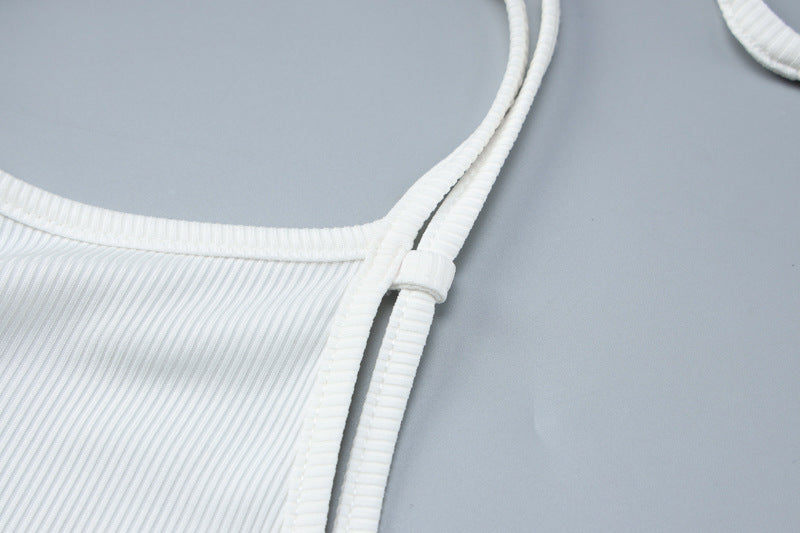 Womens Halter Backless Slim Fit Dress | Solid Color with Open Back and Hip Hugging Design | noémi