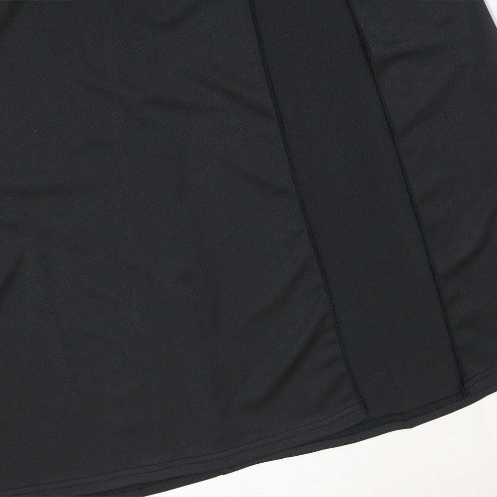 Mesh Long Sleeve Patchwork Dress | Slim Fit, Waist Enhancing, High Slit Formal Gown for Women | noémi