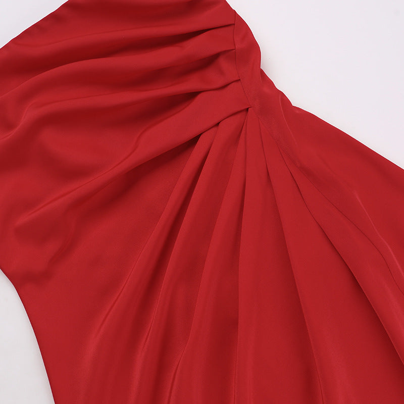 Satin Tube Dress | Slim Fit Strapless Bodycon | noémi