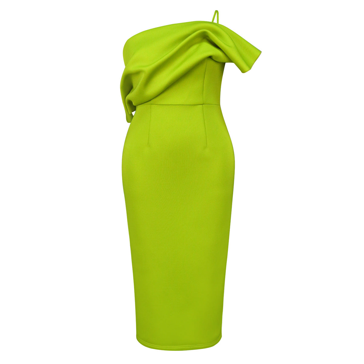 Solid Color Sling Dress with Layered Skirt | High Waist Slim Fit | noémi