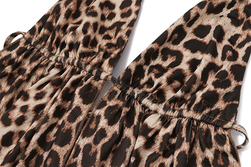 Leopard Print Halter Top | Backless Cardigan Vest | noémi