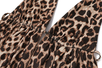 Leopard Print Halter Top | Backless Cardigan Vest | noémi