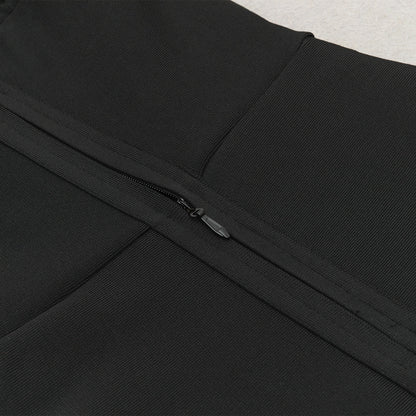 Chain Strap One Shoulder Mid Length Bodycon Dress | noémi