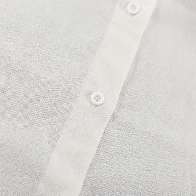 Women’s TwoPiece Set | Collared Long Sleeve Shirt & Double Layer LaceUp ALine Skirt | noémi